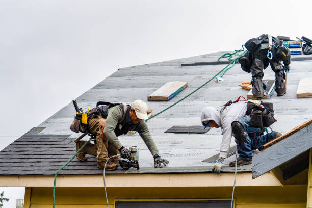 Professional Roofing technician working in Bradenville, PA
